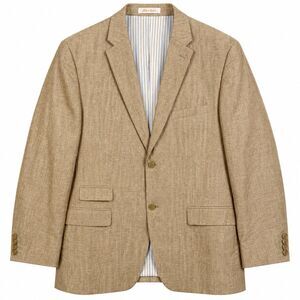 Inserch Mens 48R Tan 100% Linen Blazer Sport Coat Italy Summer Lightweight